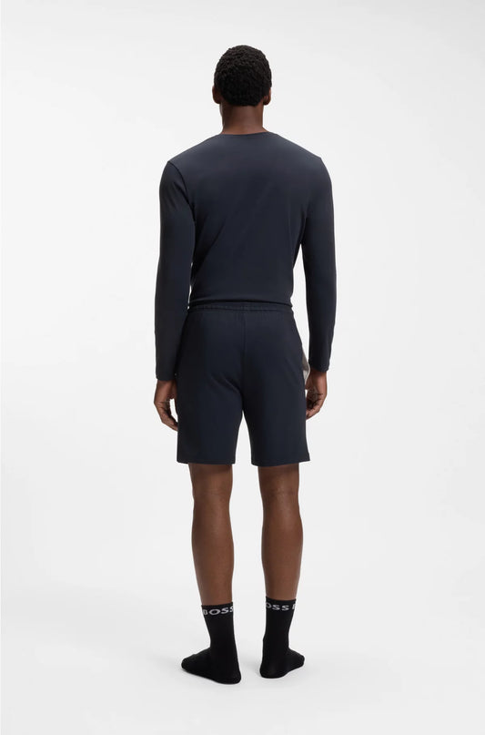 LOGO-EMBROIDERED SHORTS IN STRETCH-COTTON JERSEY