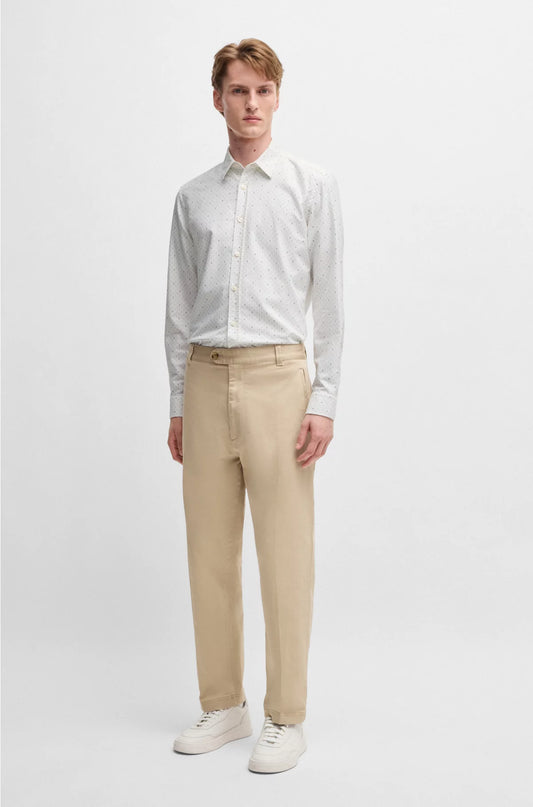 SLIM-FIT SHIRT IN PRINTED OXFORD COTTON