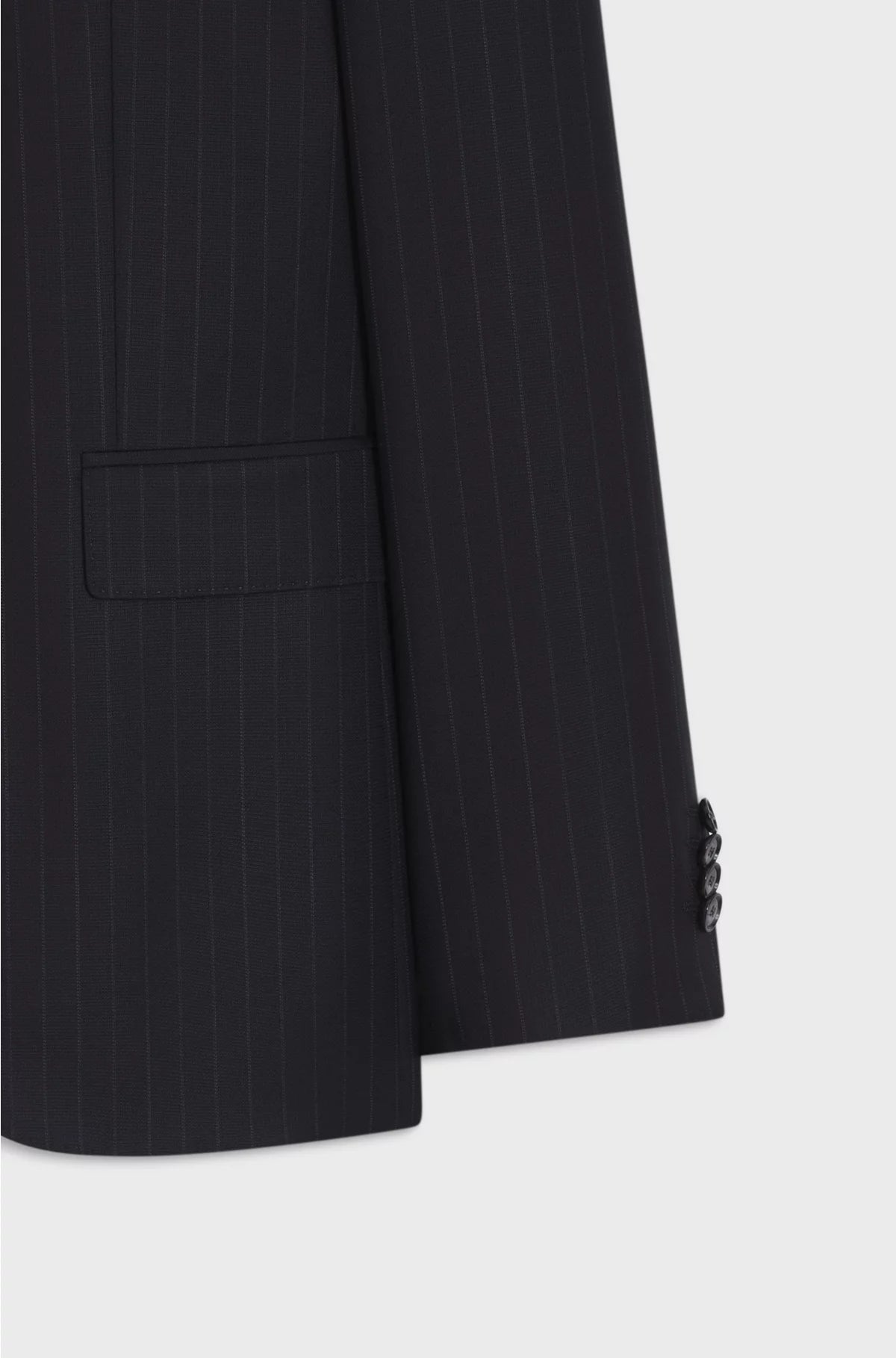 SLIM-FIT SUIT IN STRIPED VIRGIN WOOL