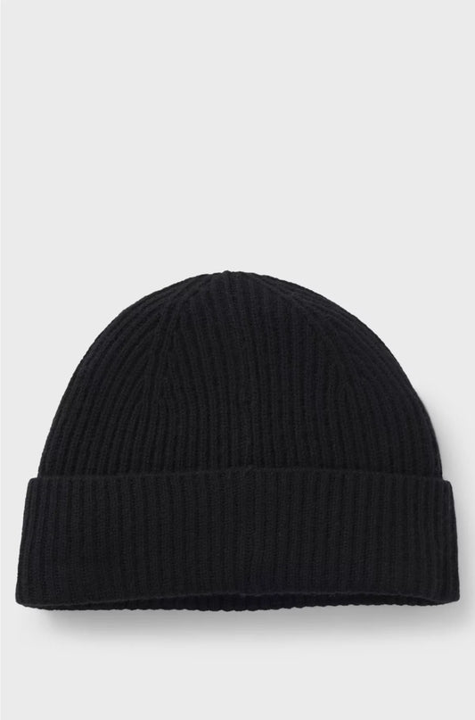 WOOL-CASHMERE BEANIE HAT WITH DOUBLE B MONOGRAM