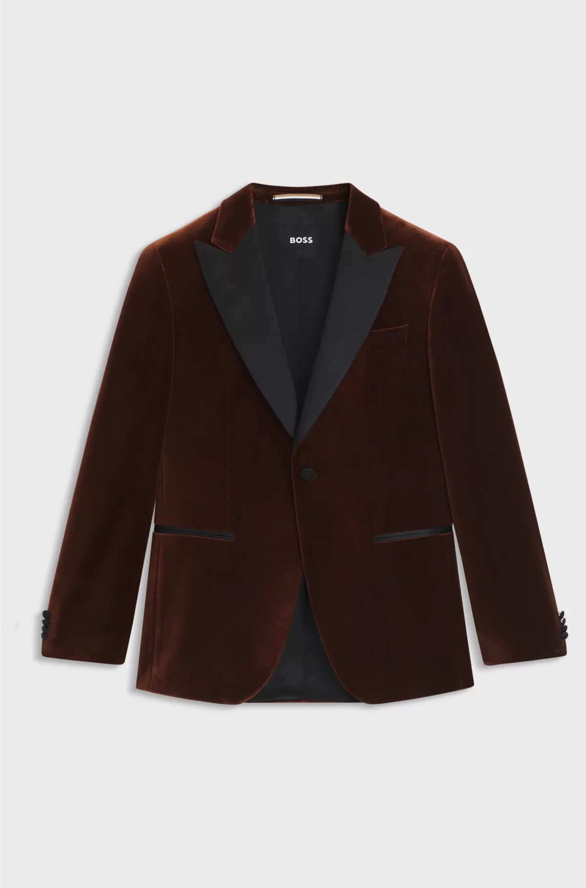 SLIM-FIT TUXEDO JACKET IN COTTON VELVET