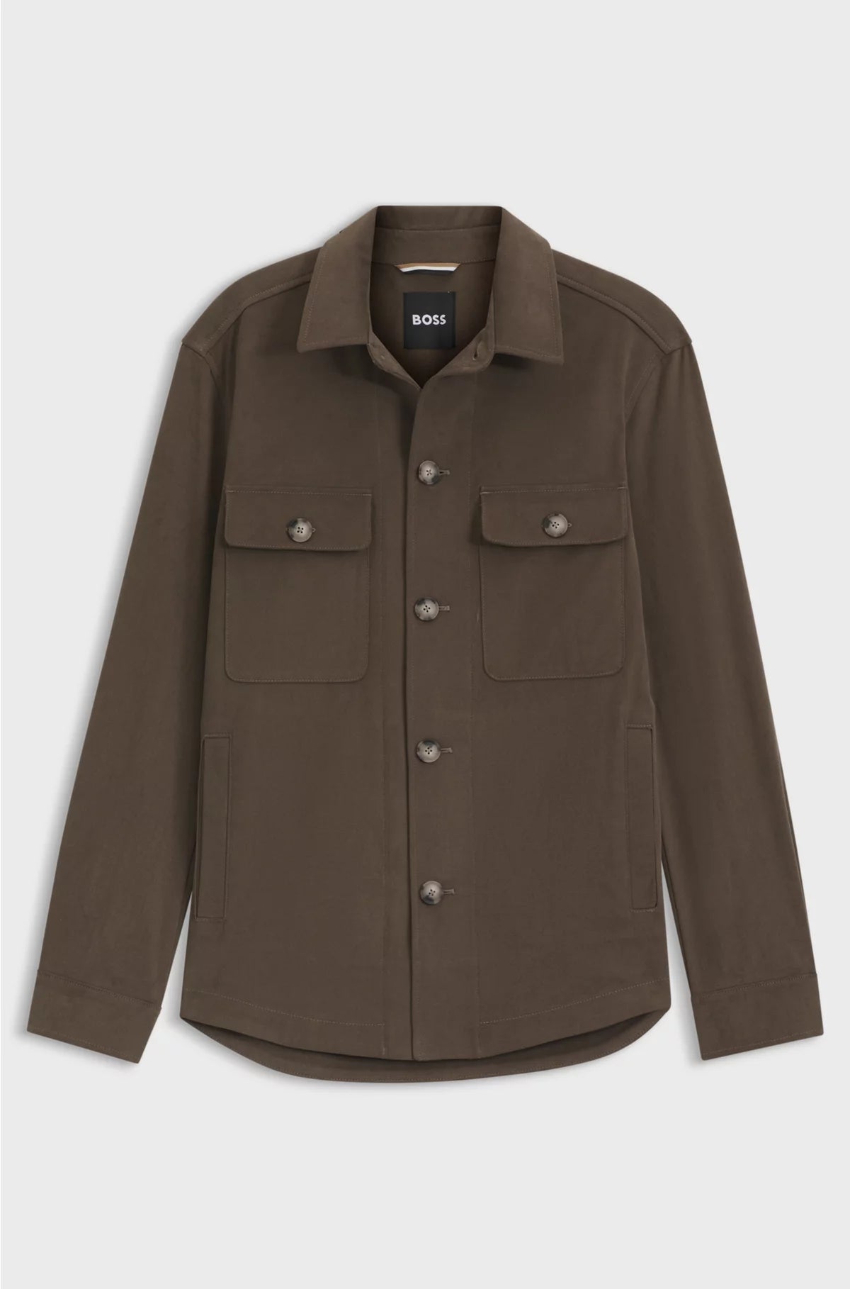 RELAXED-FIT OVERSHIRT IN MERCERISED STRETCH COTTON