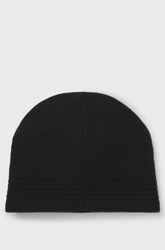 WOOL-BLEND BEANIE HAT WITH RUBBER-PRINT LOGO