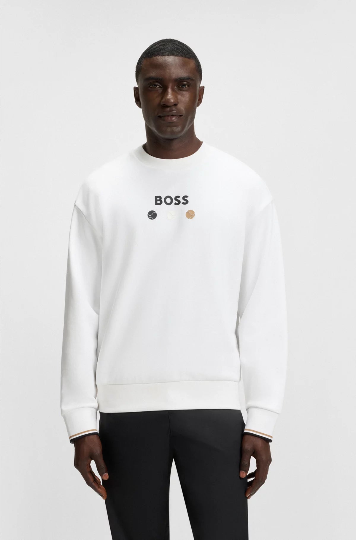 COTTON-TERRY SWEATSHIRT WITH LOGO DETAIL