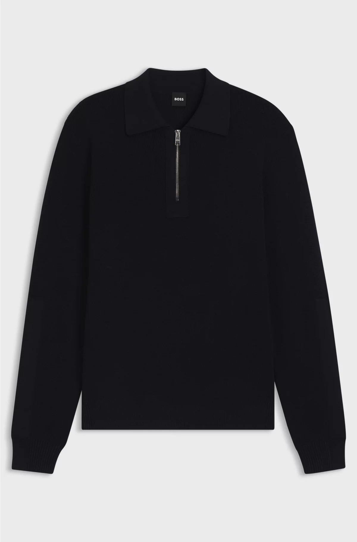 VIRGIN-WOOL SWEATER WITH ZIP COLLAR