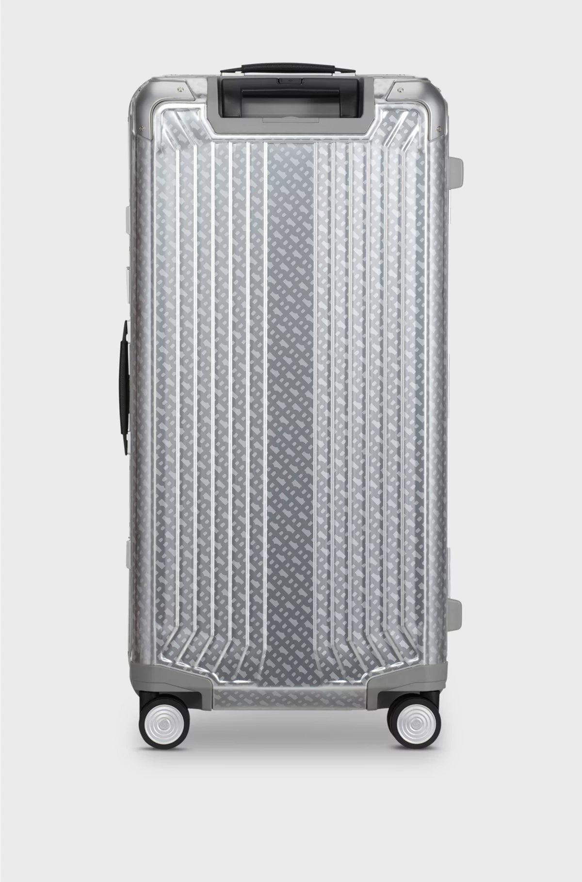 SILVER ALUMINIUM TRUNK SUITCASE 80CM