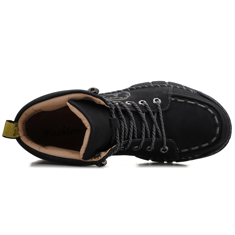 Men's Orthopedic Safety Work Shoes - Protective Toe ; Ankle Protection ;  Waterproof ; Lightweight ;Shock Absorption ; Non-Slip ; Durable for 3 years