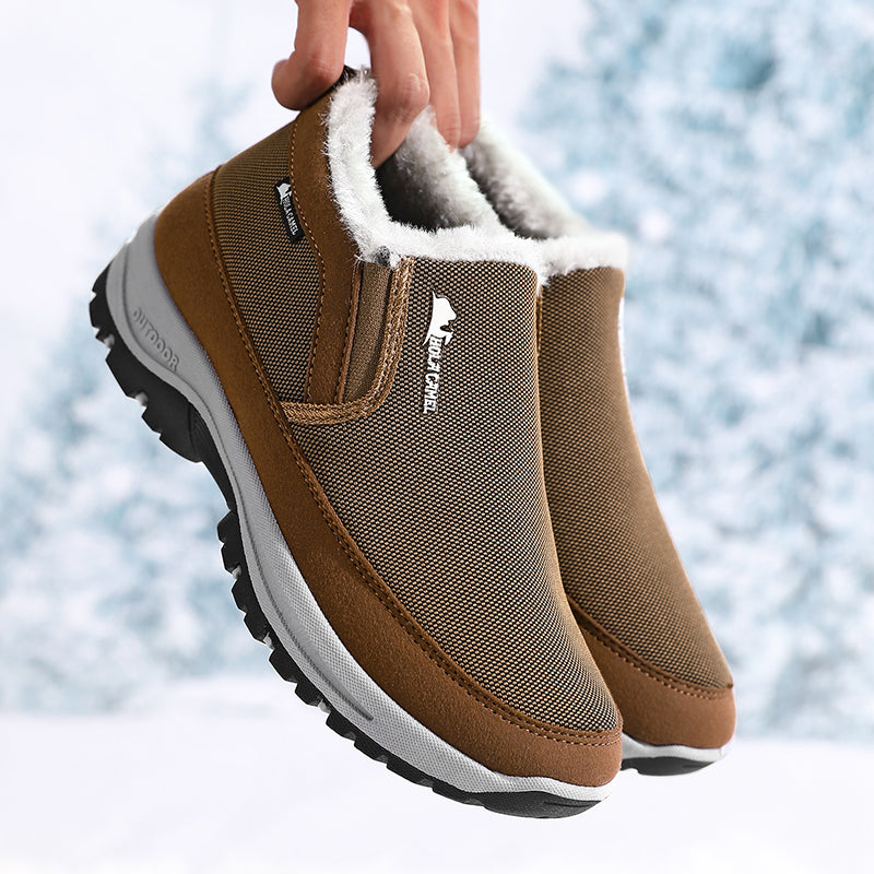 Men's Outdoor Slip-on Warm Boots - Slip-resistant, Puncture-resistant - Arch Support, Wide Toe