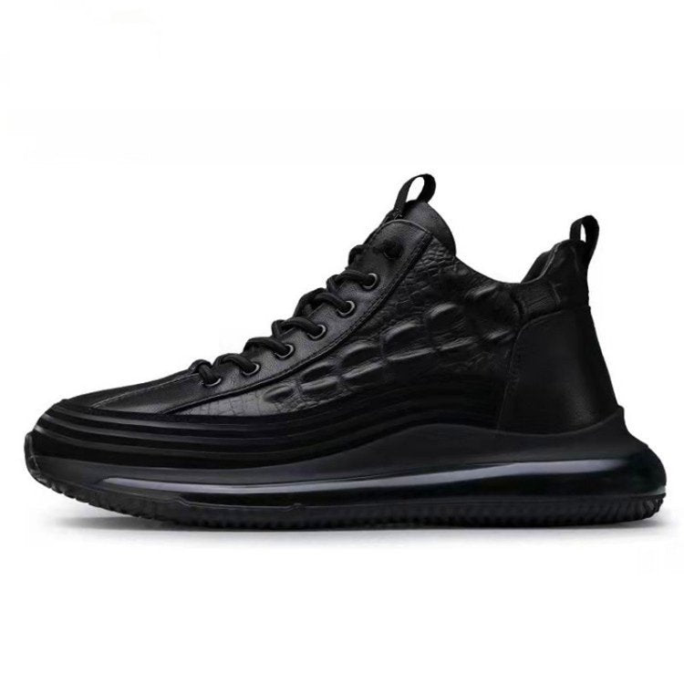 Men’s Casual Cowhide Leather Air Cushion Shoes – Comfortable Everyday Walking Sneakers
