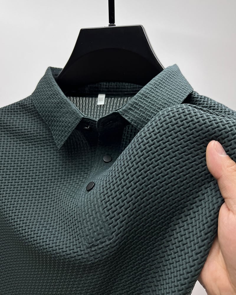 Men’s Ice Silk Polo Shirt – Breathable Summer Smart Casual Tee