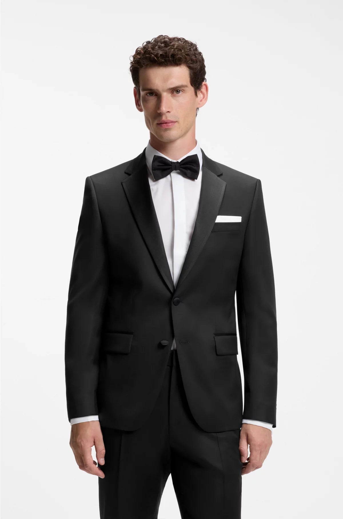 SLIM-FIT TUXEDO JACKET IN VIRGIN-WOOL SERGE