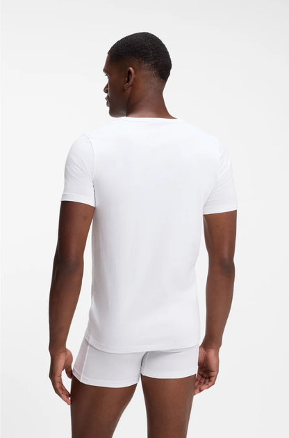 TWO-PACK OF STRETCH-COTTON UNDERWEAR T-SHIRTS WITH LOGO