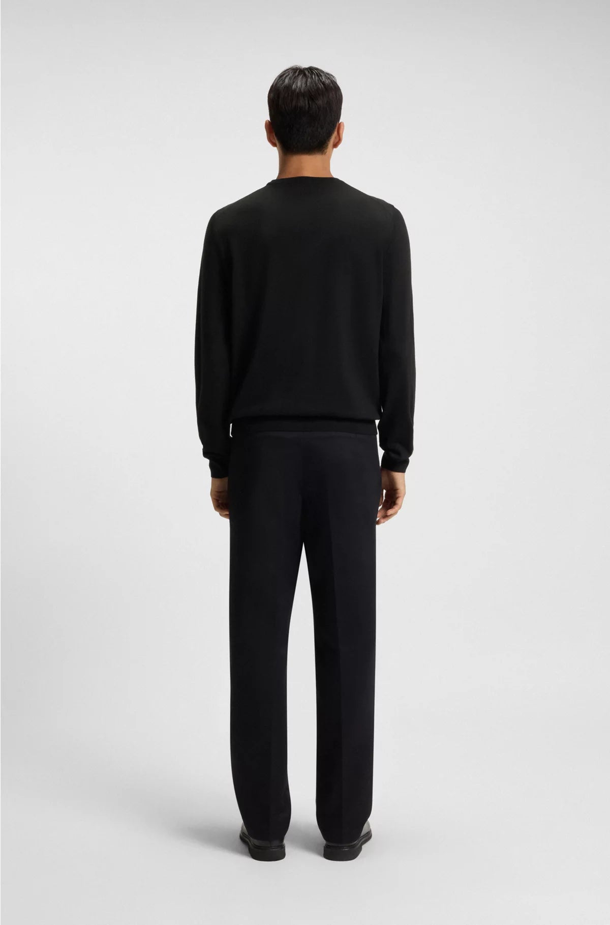REGULAR-FIT SWEATER IN VIRGIN WOOL WITH EMBROIDERED LOGO