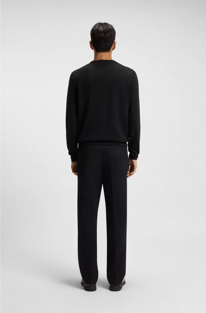 REGULAR-FIT SWEATER IN VIRGIN WOOL WITH EMBROIDERED LOGO