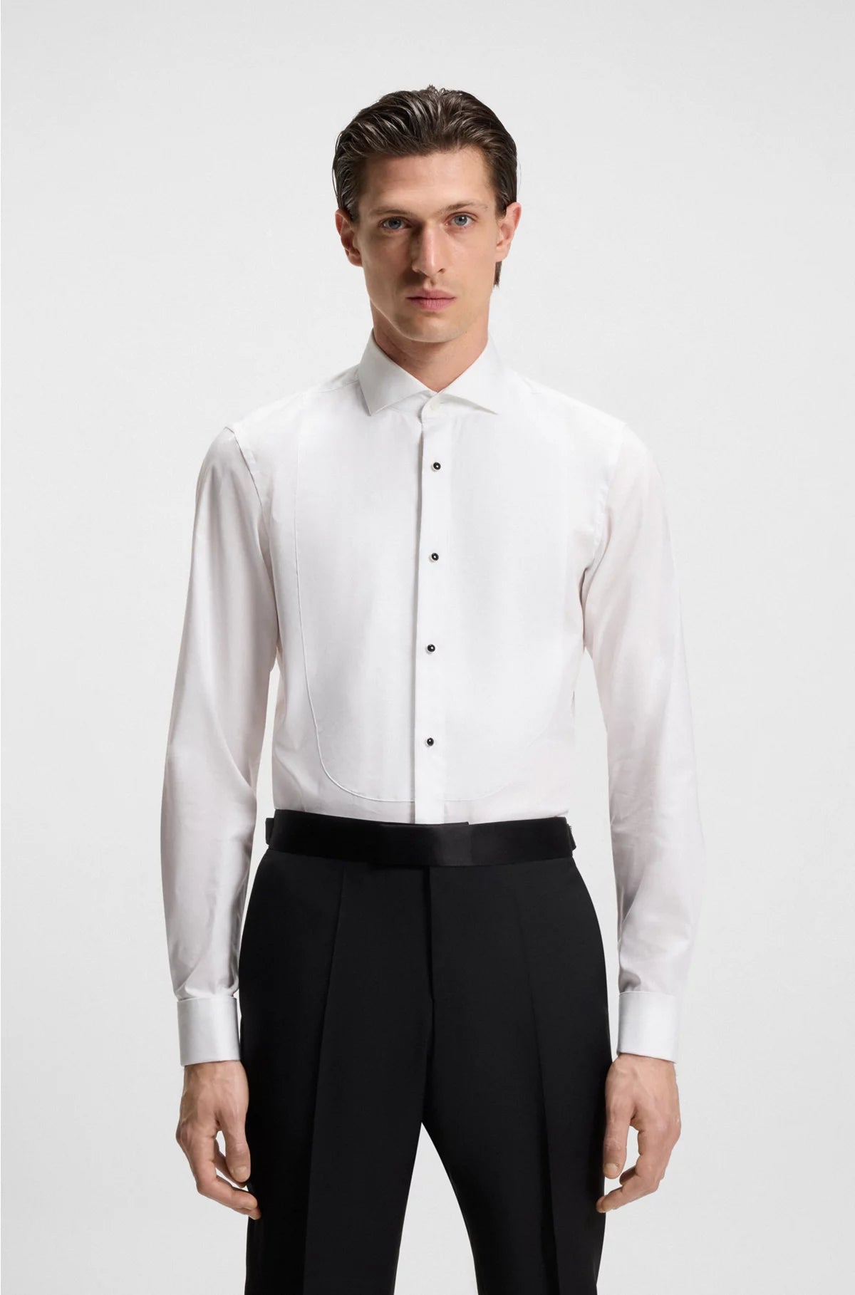 SLIM-FIT DRESS SHIRT IN EASY-IRON STRETCH-COTTON POPLIN