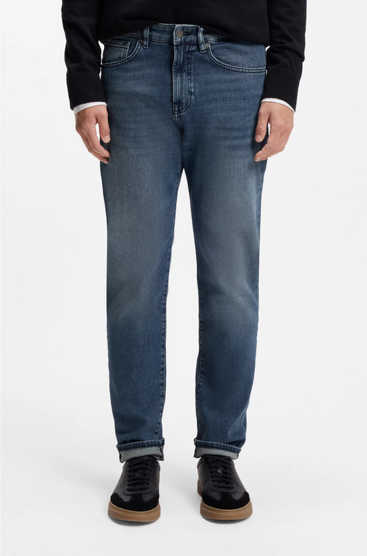 MAINE REGULAR-FIT JEANS IN MID-BLUE COMFORT-STRETCH DENIM