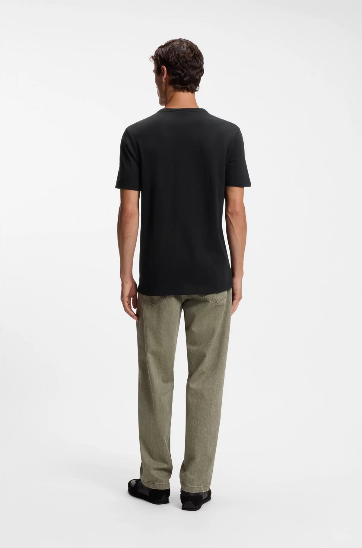 COTTON SLUB T-SHIRT WITH LOGO DETAIL