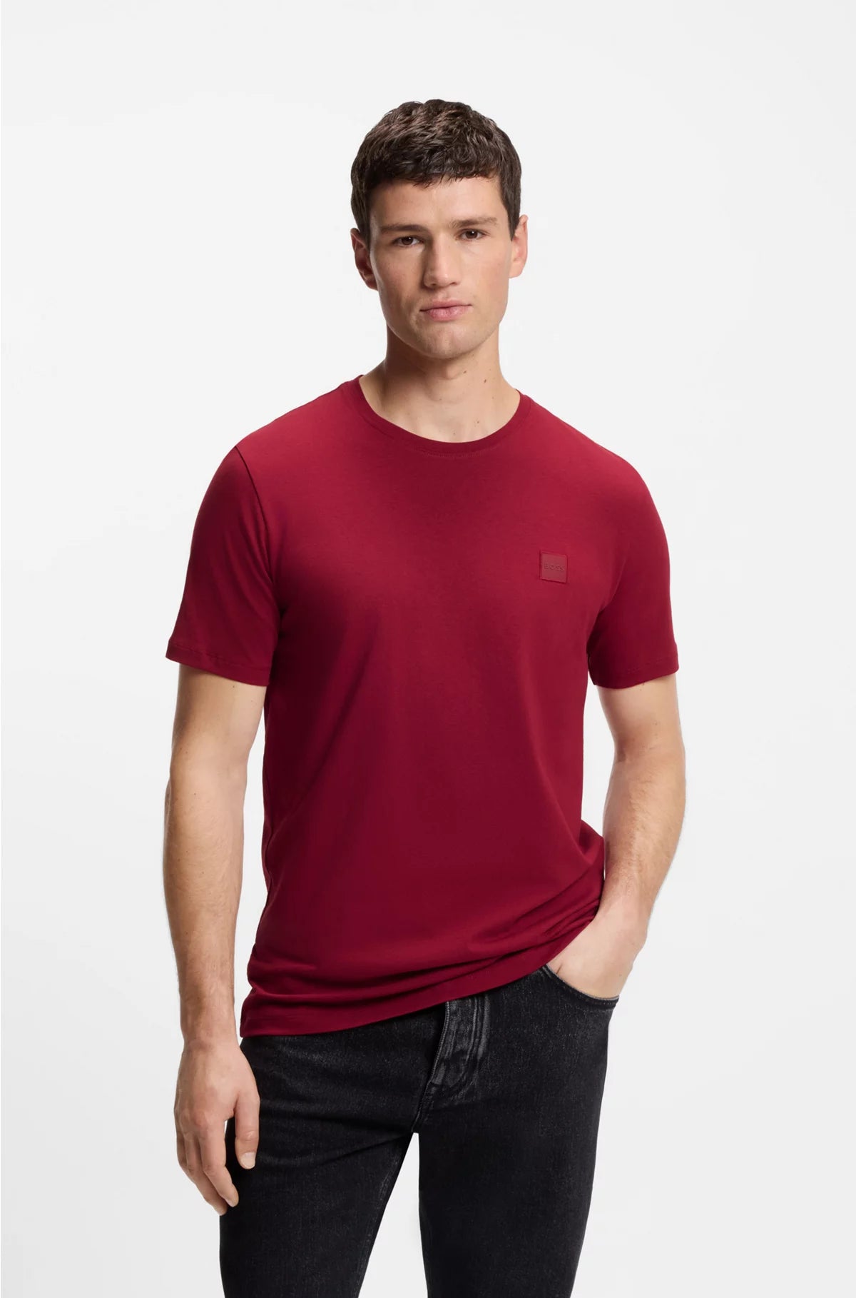 COTTON-JERSEY T-SHIRT WITH LOGO PATCH