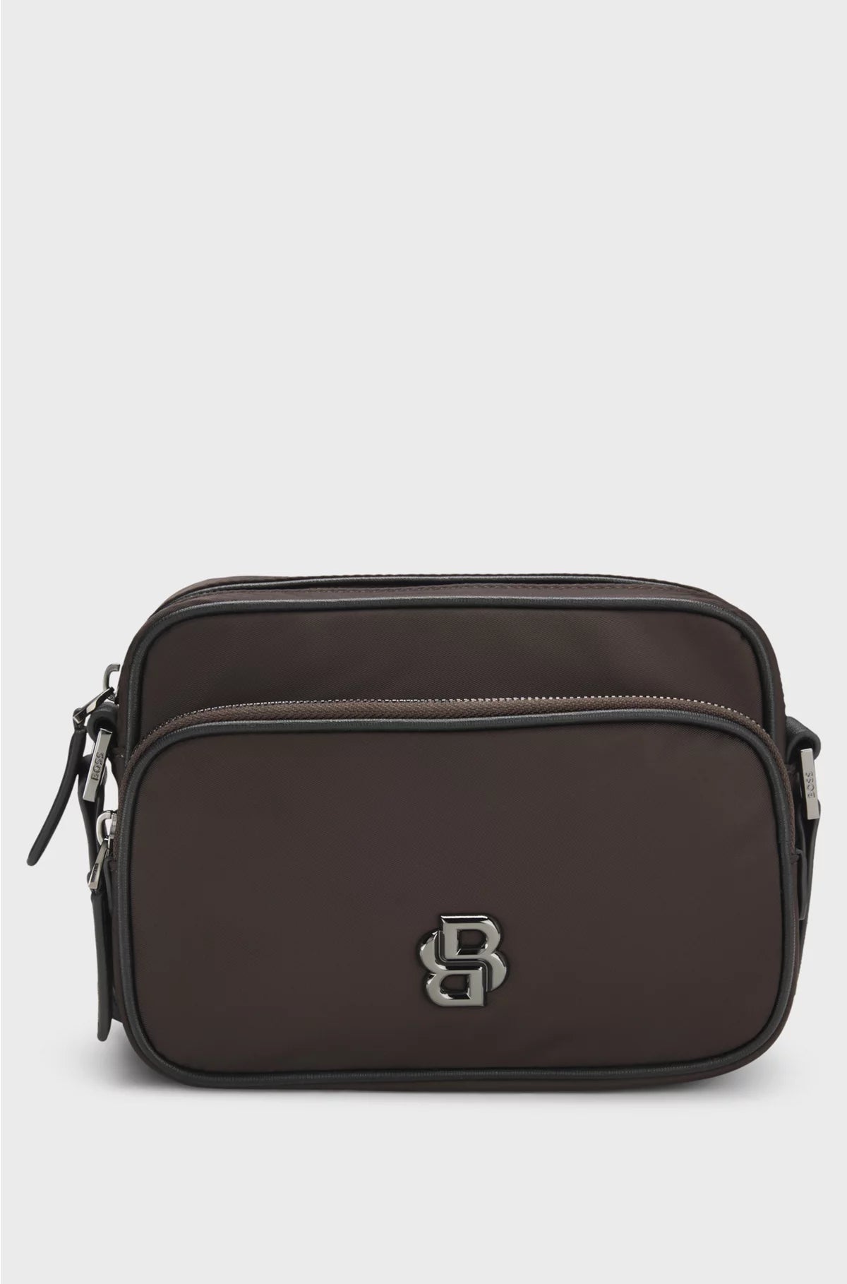 TWILL CROSSBODY BAG WITH DOUBLE B MONOGRAM