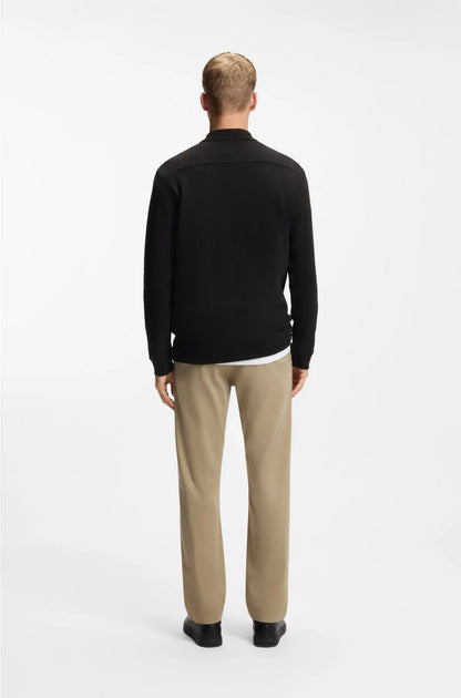 COTTON-BLEND POLO SHIRT WITH WAFFLE STRUCTURE