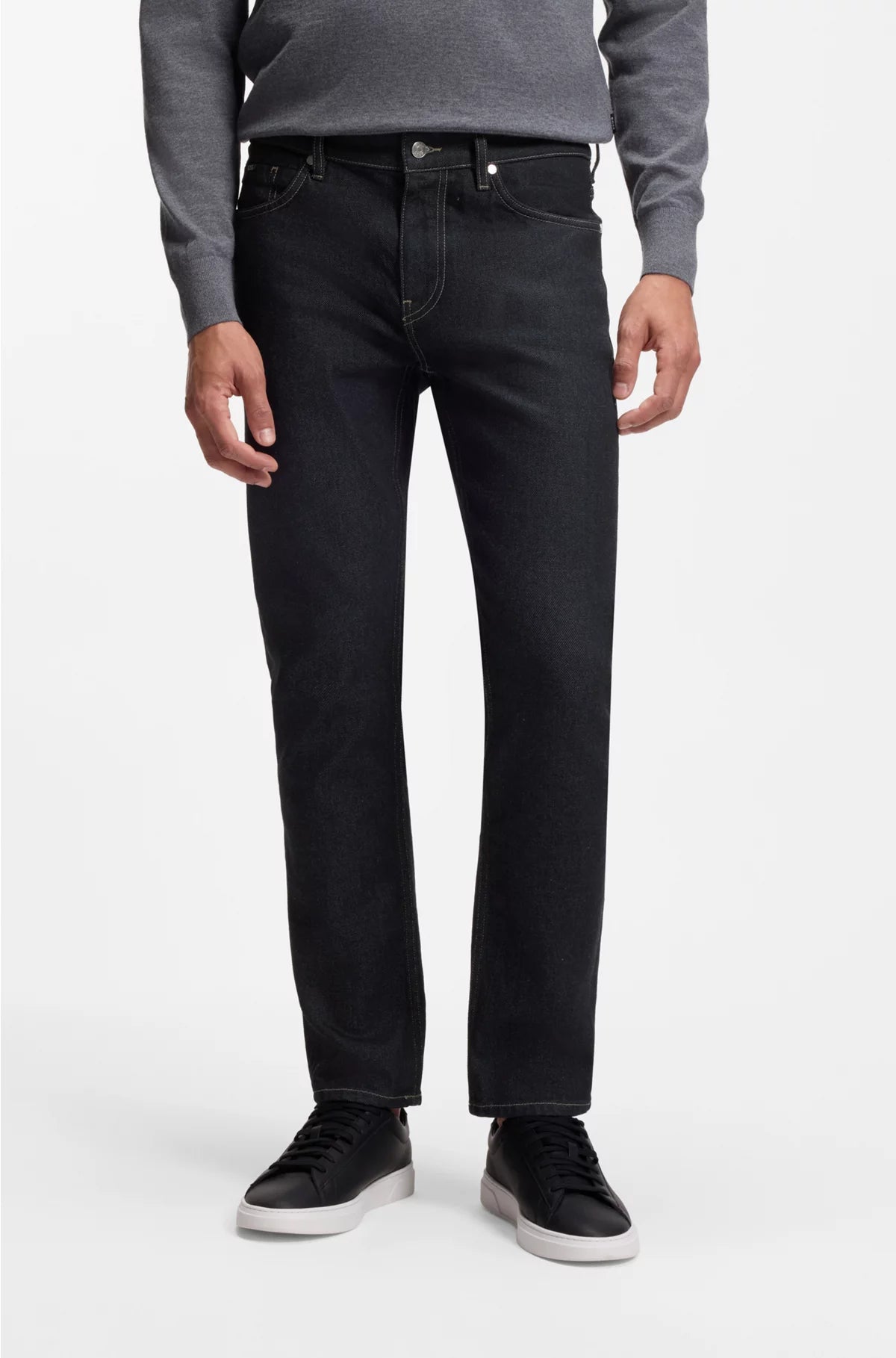 DELAWARE SLIM-FIT JEANS IN DARK-BLUE STRETCH DENIM
