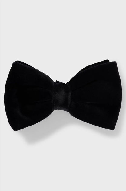 PRE-TIED BOW TIE IN COTTON VELVET