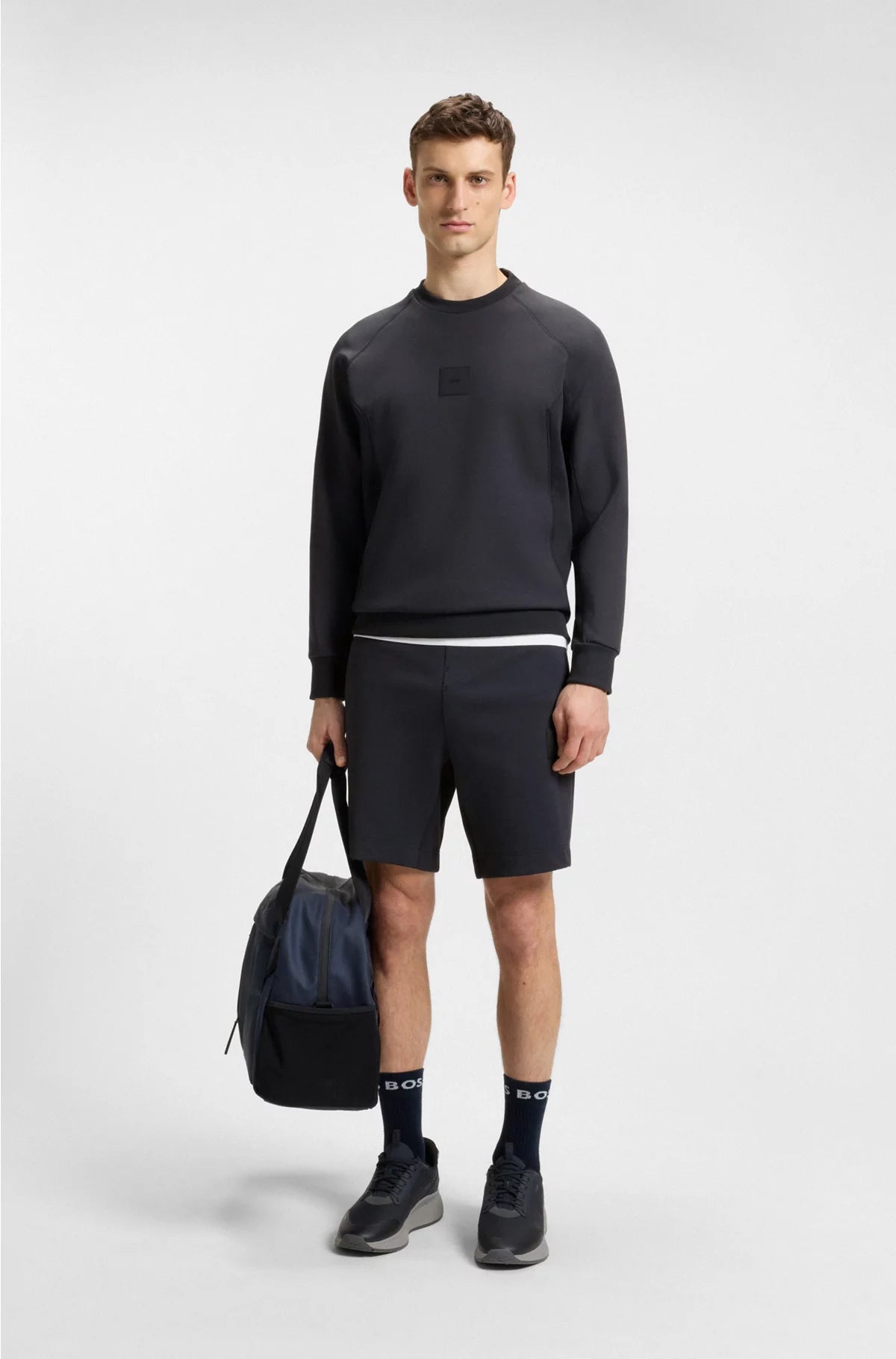COTTON-BLEND SWEATSHIRT WITH STRETCH