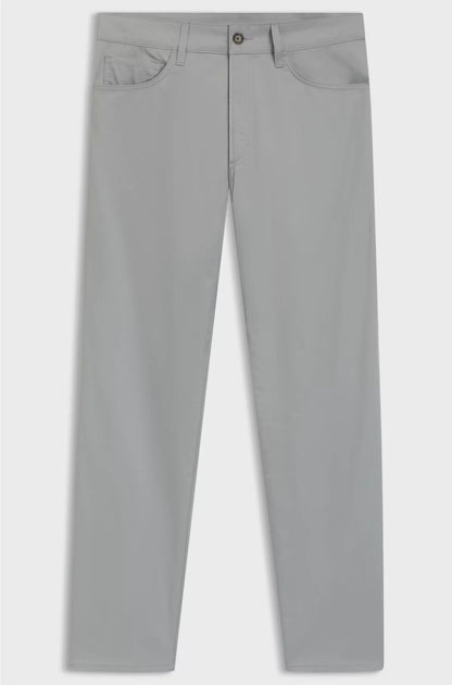 SLIM-FIT TROUSERS IN COTTON, SILK AND STRETCH