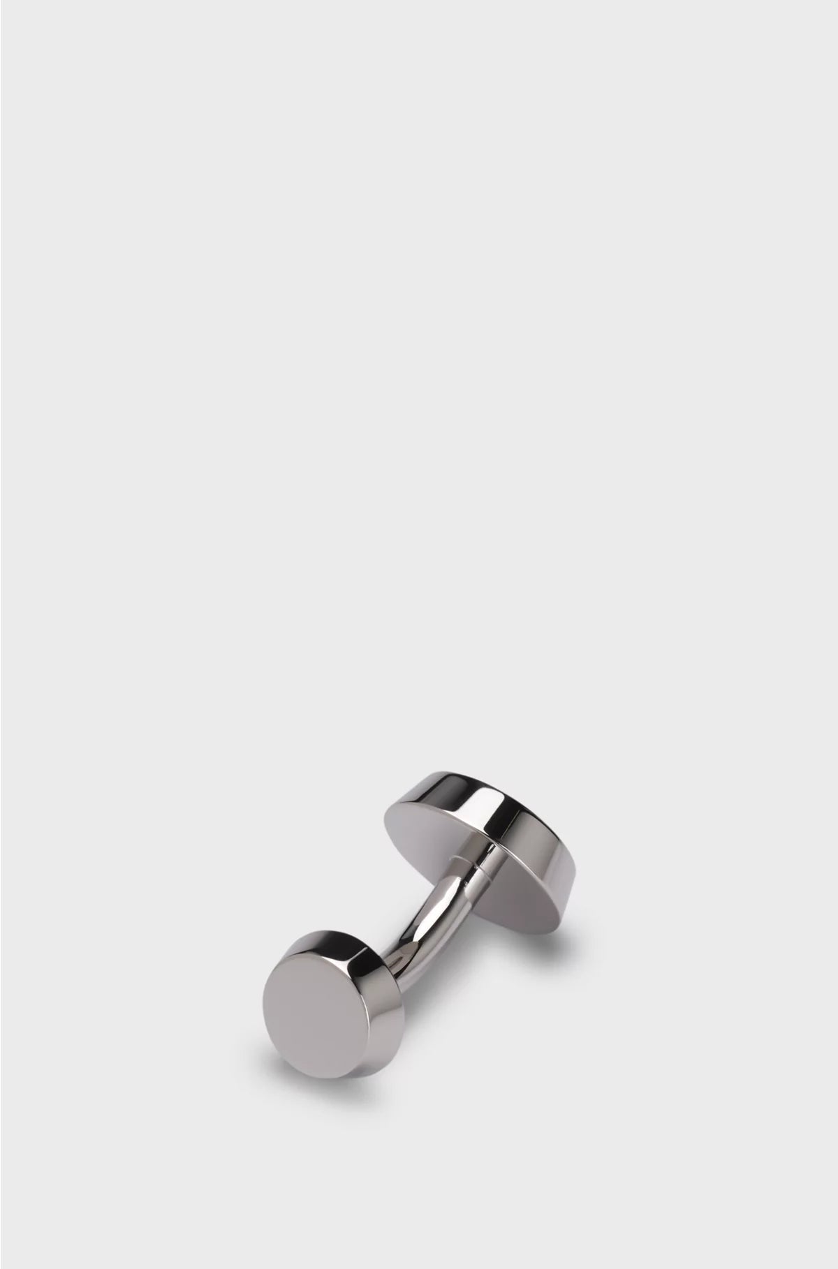 ROUND CUFFLINKS WITH BLACK-ENAMEL INSERT