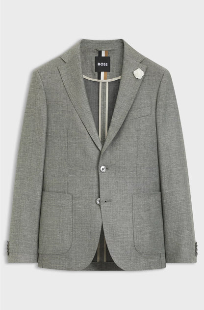 SLIM-FIT BLAZER INMICRO-PATTERNED FABRIC