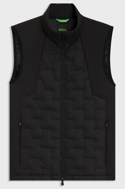 DOWN-FILLED GILET WITH WELDED-LOGO PATTERN