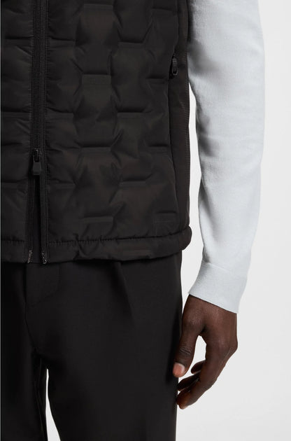 DOWN-FILLED GILET WITH WELDED-LOGO PATTERN