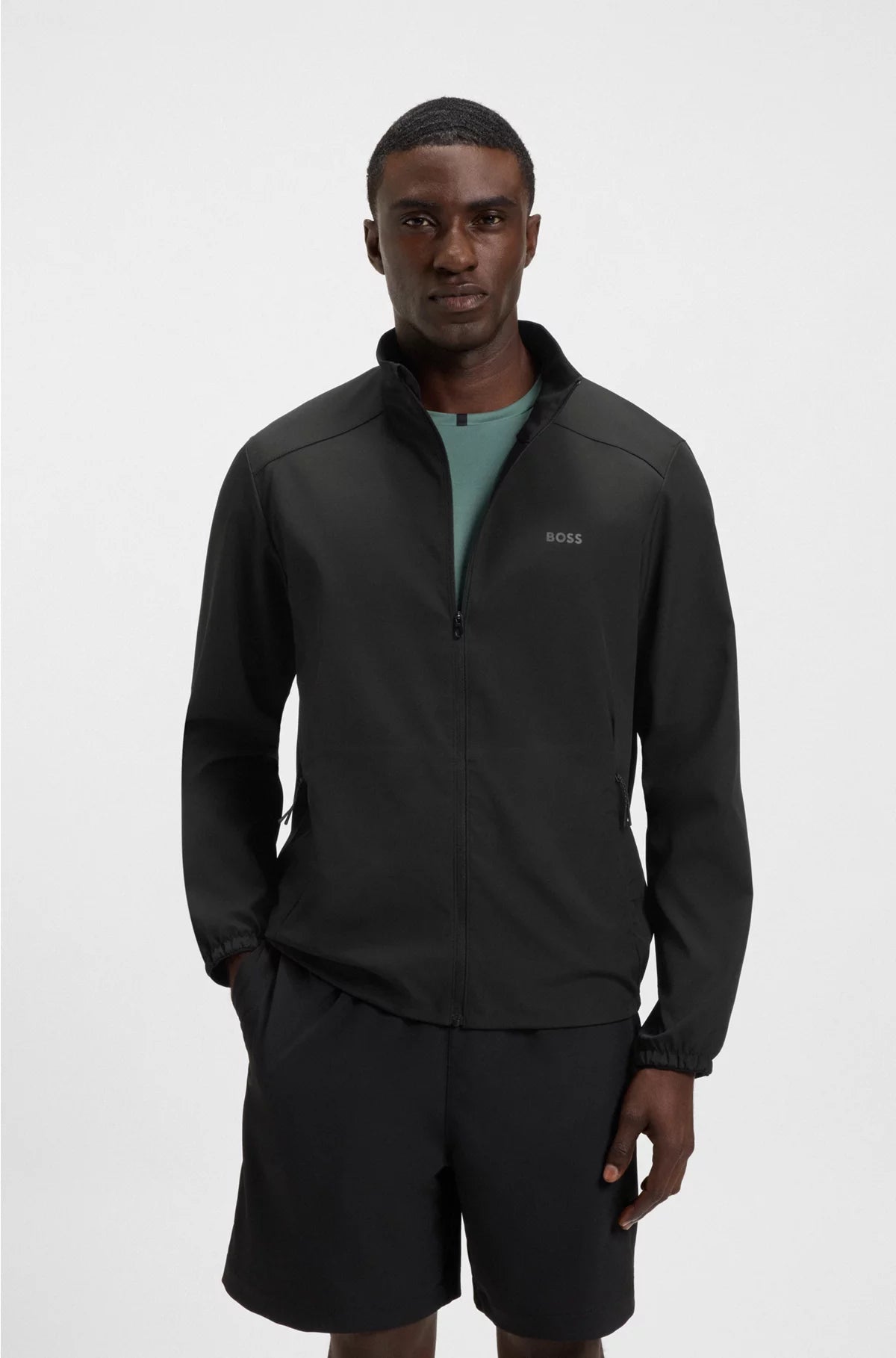 WATER-REPELLENT ZIP-UP JACKET WITH FOUR-WAY STRETCH