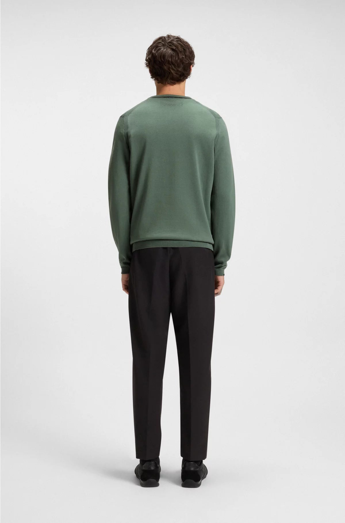 COTTON SWEATER WITH CONTRAST DETAILS