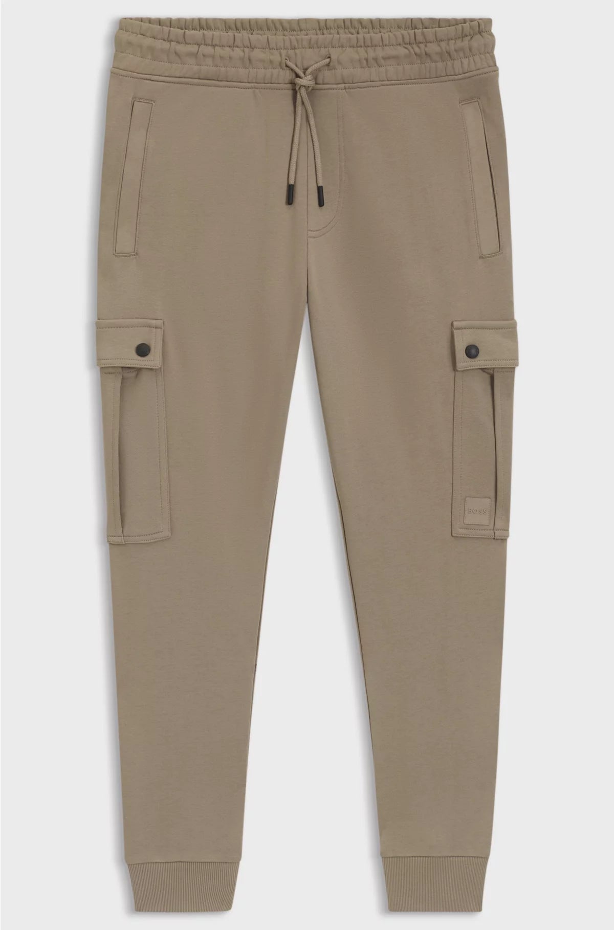 RELAXED-FIT COTTON-TERRY TRACKSUIT BOTTOMS WITH CARGO POCKETS