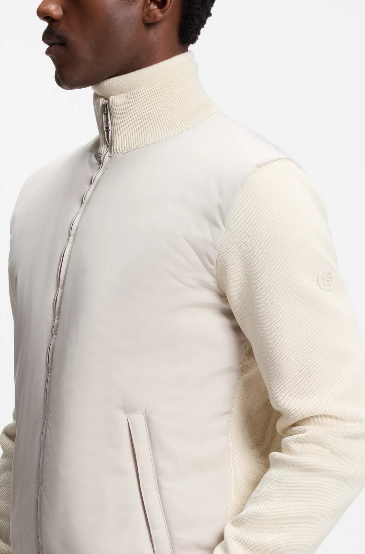 REGULAR-FIT HYBRID JACKET WITH DOUBLE B MONOGRAM