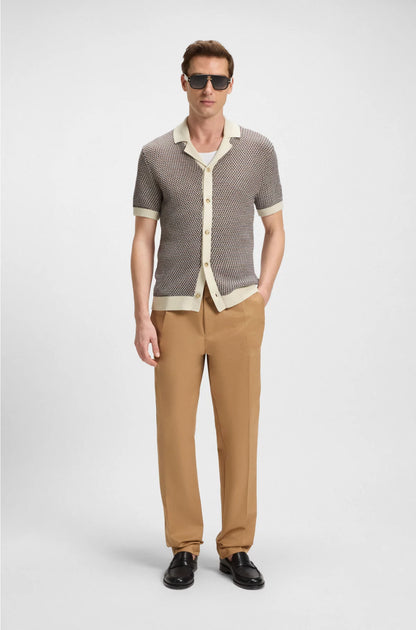 REGULAR-FIT KNIT CARDIGAN IN COTTON