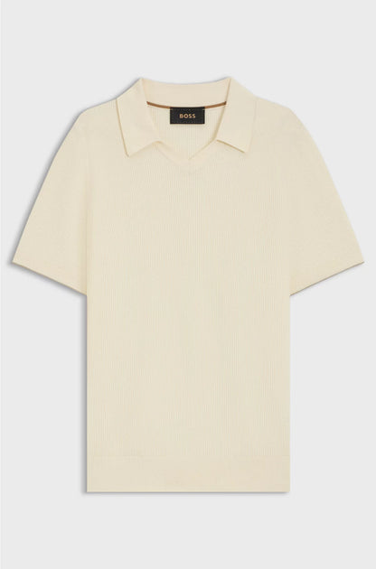 KNIT POLO SWEATER IN SILK AND COTTON
