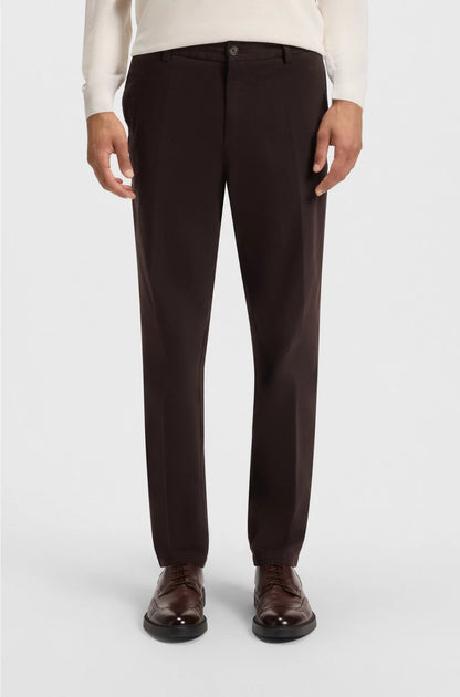 MODERN-FIT TROUSERS IN STRETCH-COTTON GABARDINE