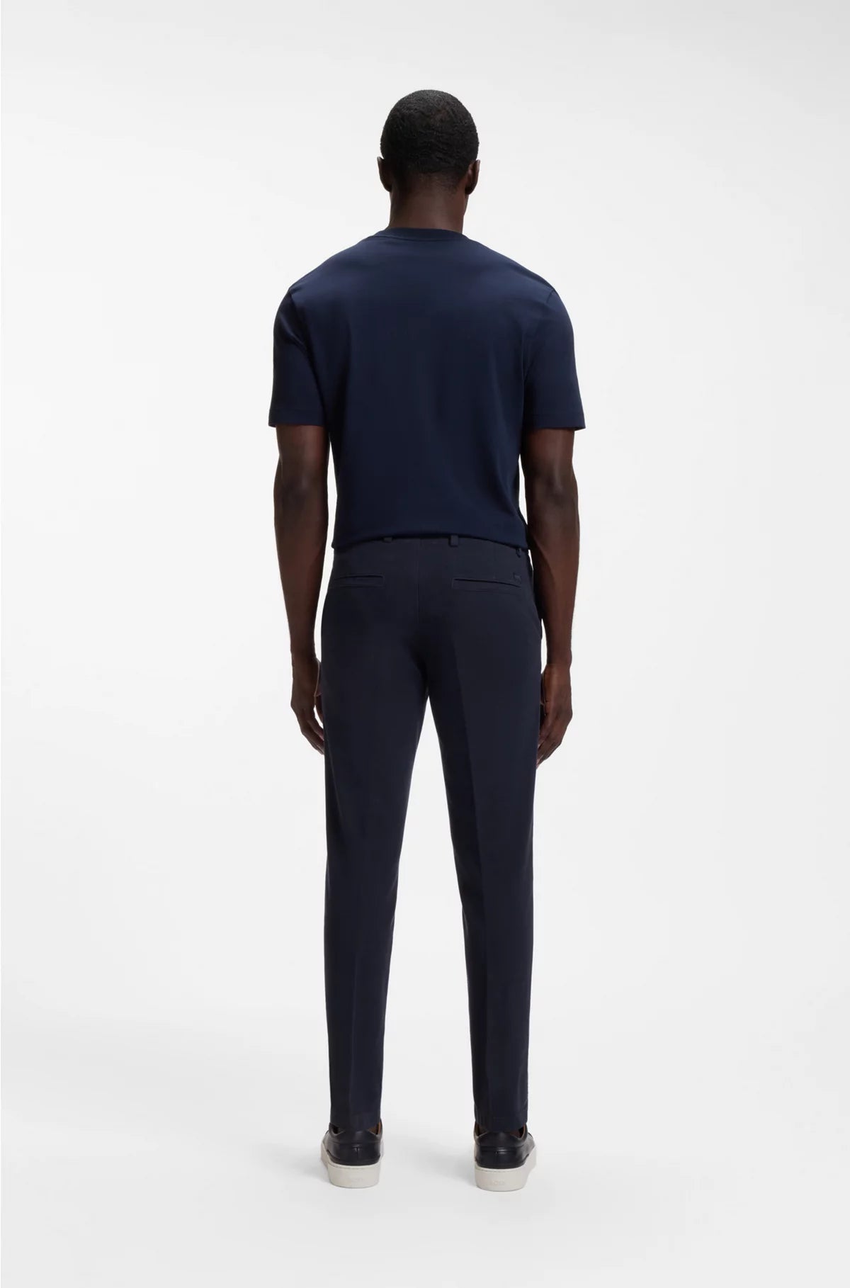SLIM-FIT TROUSERS IN STRUCTURED STRETCH COTTON