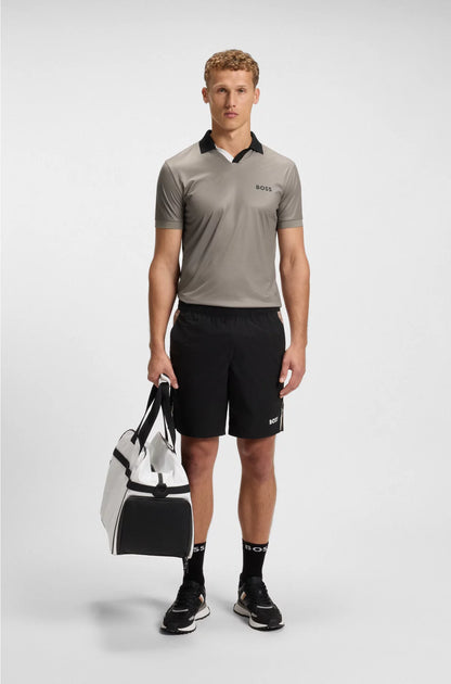 ACTIVE SLIM-FIT RIPSTOP POLO SHIRT WITH COLOUR-BLOCKING