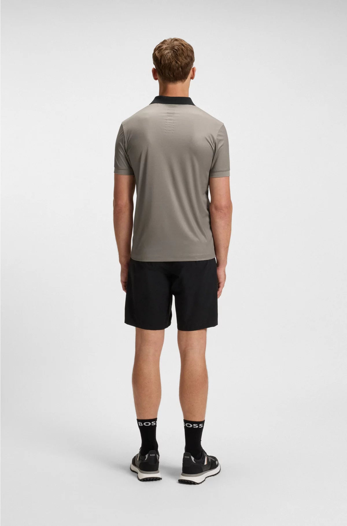 ACTIVE SLIM-FIT RIPSTOP POLO SHIRT WITH COLOUR-BLOCKING