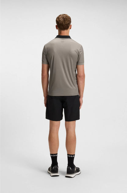 ACTIVE SLIM-FIT RIPSTOP POLO SHIRT WITH COLOUR-BLOCKING