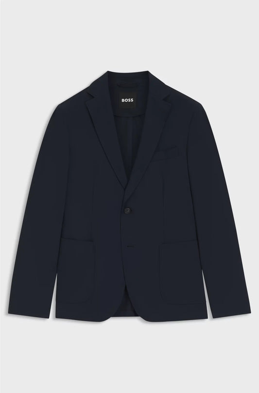 PACKABLE SLIM-FIT BLAZER IN WATER-REPELLENT STRETCH FABRIC