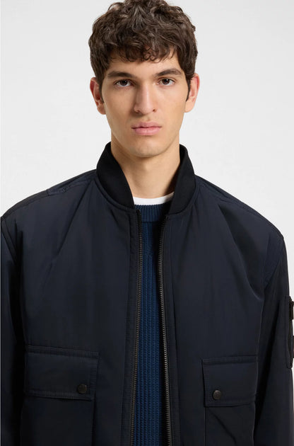 WATER-REPELLENT BOMBER JACKET WITH DETACHABLE LINER