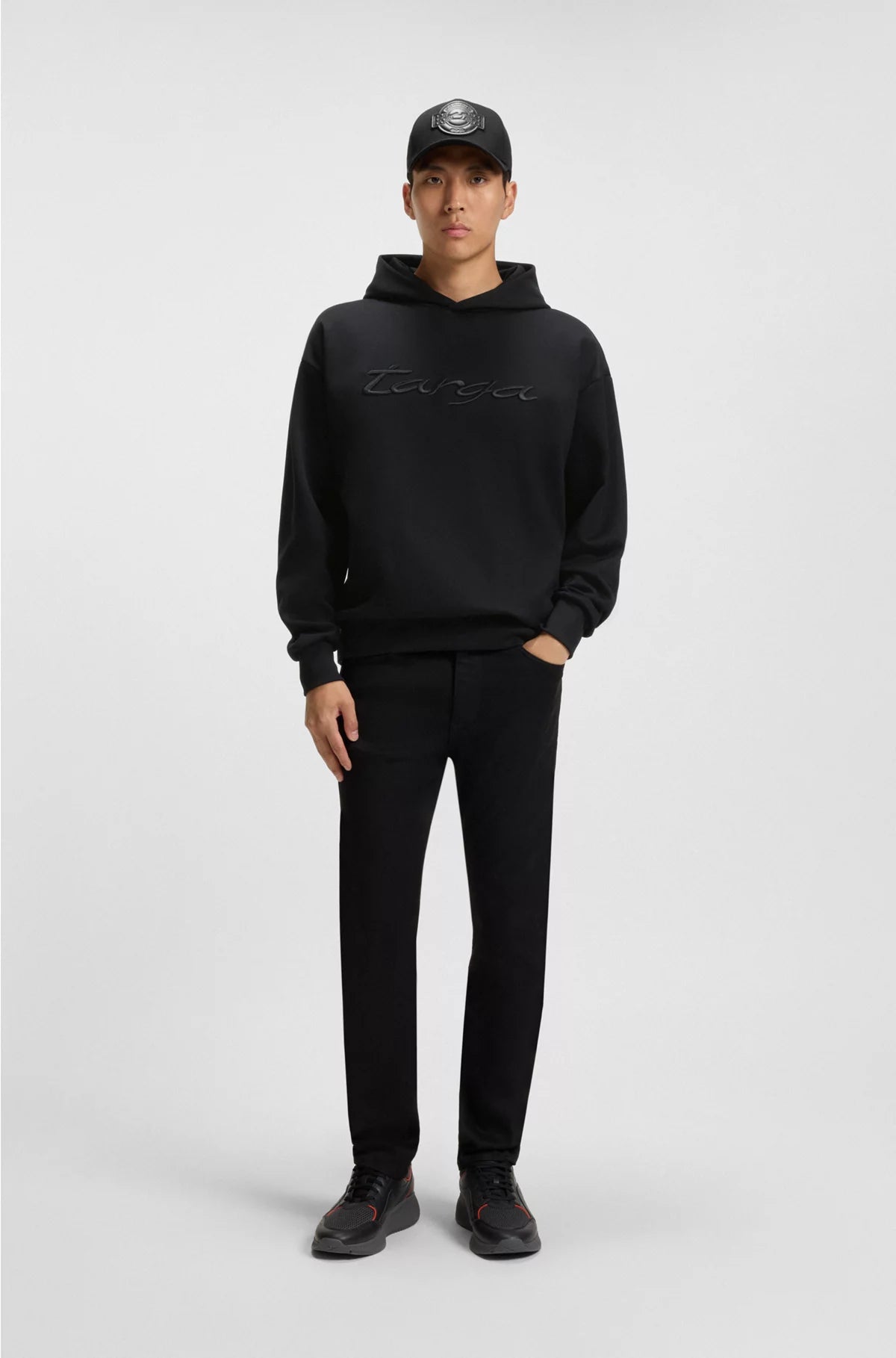 COTTON-BLEND HOODIE WITH TARGA LOGO
