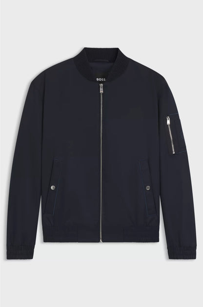 WATER-REPELLENT JACKET WITH DOUBLE B MONOGRAM TRIM