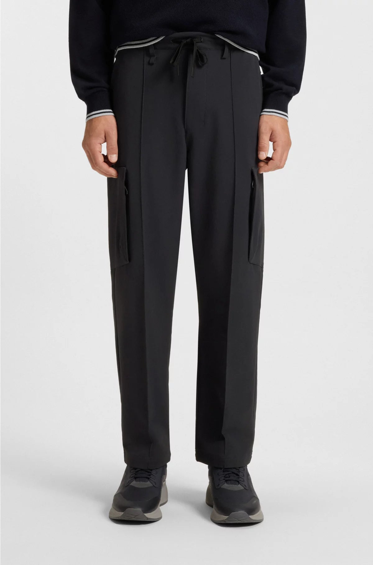 CARGO TROUSERS WITH PINTUCK PLEATS