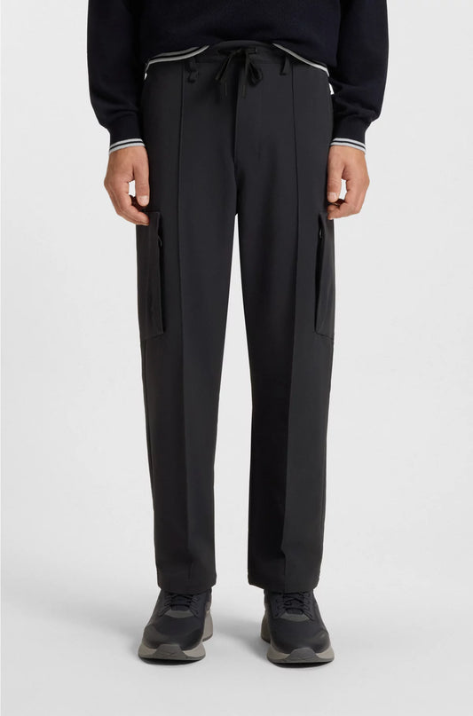CARGO TROUSERS WITH PINTUCK PLEATS