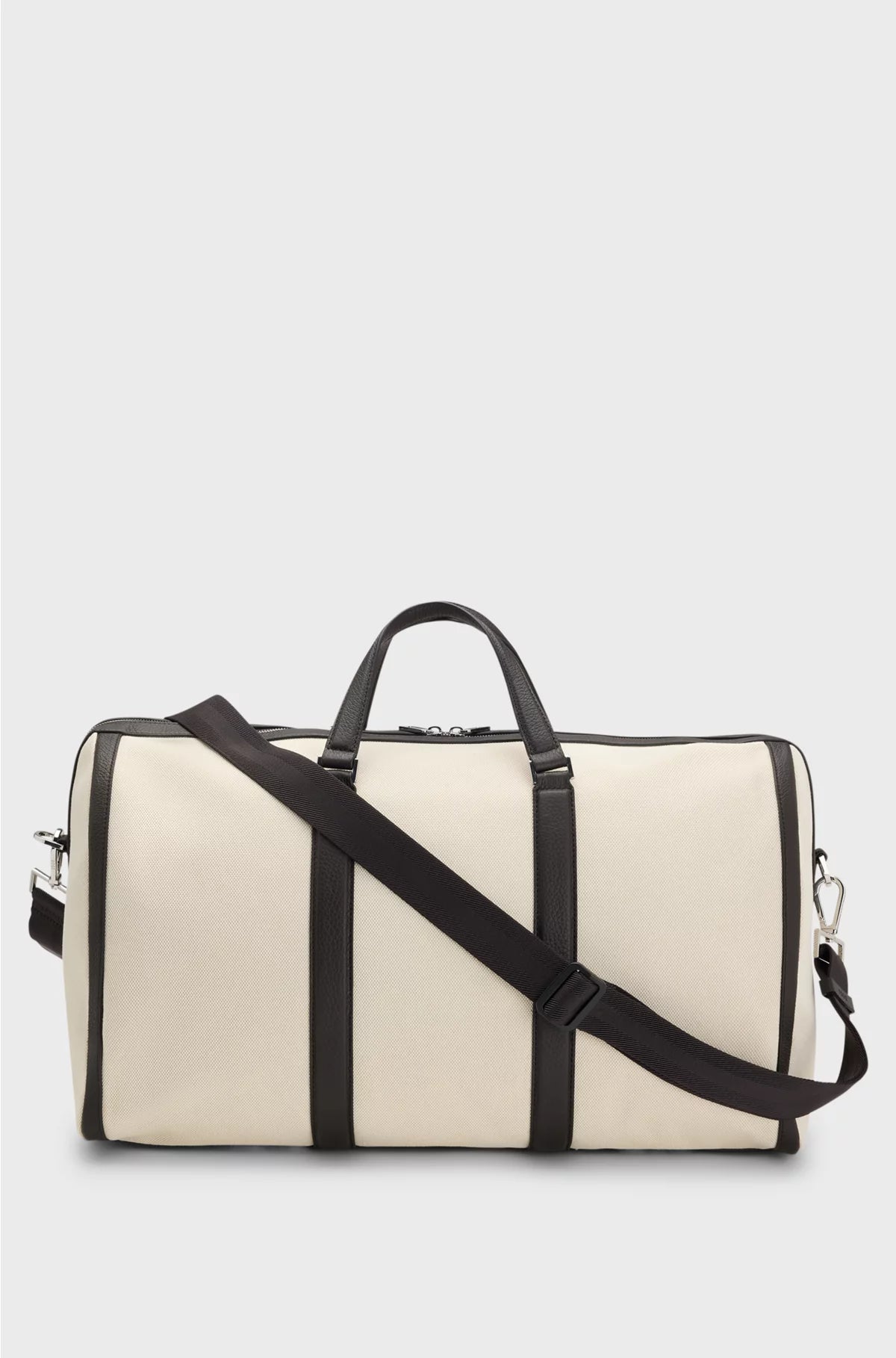 CANVAS HOLDALL WITH LEATHER TRIMS